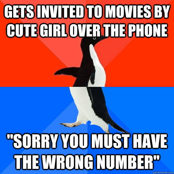 gets invited to movies by cute girl over the phone 
