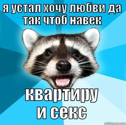 Я УСТАЛ ХОЧУ ЛЮБВИ ДА ТАК ЧТОБ НАВЕК КВАРТИРУ И СЕКС Lame Pun Coon