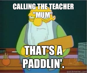 Calling the teacher 