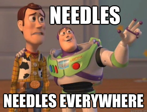       Needles needles everywhere  -       Needles needles everywhere   Buzz Lightyear