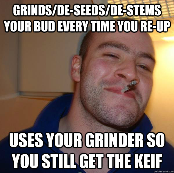 Grinds/de-seeds/de-stems your bud every time you re-up Uses your grinder so you still get the keif - Grinds/de-seeds/de-stems your bud every time you re-up Uses your grinder so you still get the keif  Misc