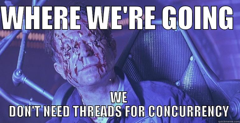 WHERE WE'RE GOING  WE DON'T NEED THREADS FOR CONCURRENCY Misc