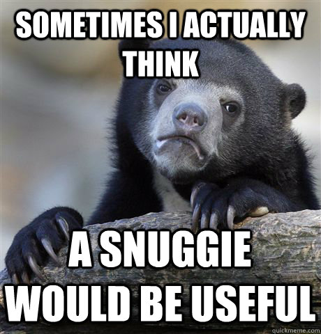 Sometimes I actually think a snuggie would be useful  Confession Bear