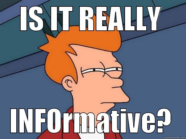 IS IT REALLY INFORMATIVE? Futurama Fry