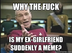 Why the fuck Is My ex-girlfriend suddenly a meme?  Annoyed picard about shitty watercolor and karmanaut