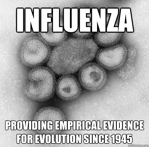 Influenza Providing empirical evidence for evolution since 1945 - Influenza Providing empirical evidence for evolution since 1945  Misc