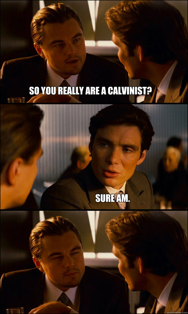 So you really are a Calvinist? Sure am. - So you really are a Calvinist? Sure am.  Inception