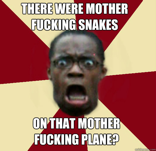 there were mother fucking snakes on that mother fucking plane?  