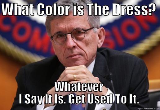FCC Dress - WHAT COLOR IS THE DRESS?  WHATEVER I SAY IT IS. GET USED TO IT. Misc