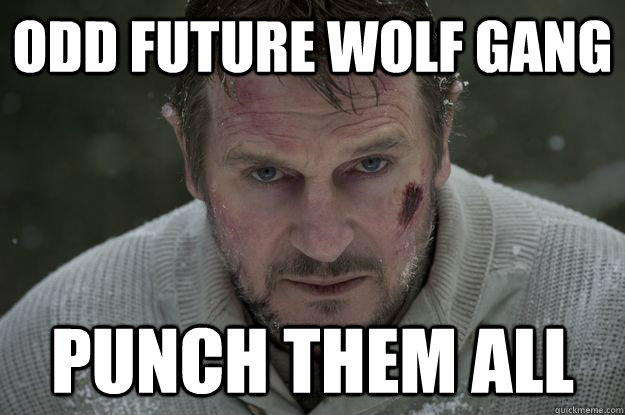 Odd Future Wolf Gang Punch them all  Liam Neeson Wolf Puncher