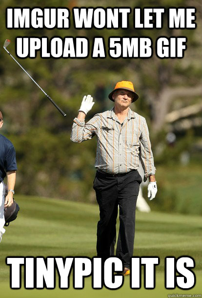 imgur wont let me upload a 5mb gif tinypic it is  Bill Murray
