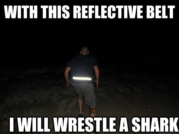 WITH THIS REFLECTIVE BELT I WILL WRESTLE A SHARK  Air Force Humor