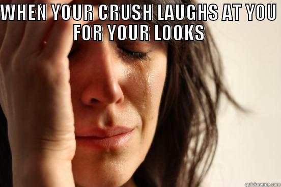 WHEN YOUR CRUSH LAUGHS AT YOU FOR YOUR LOOKS  First World Problems