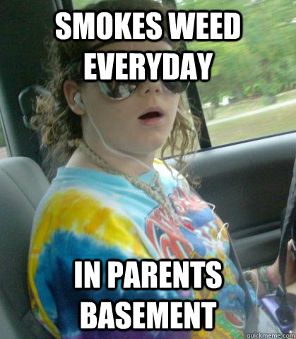 Smokes weed everyday in parents basement  