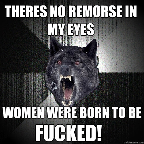 Theres No Remorse In My Eyes Women Were Born to be Fucked!  Insanity Wolf
