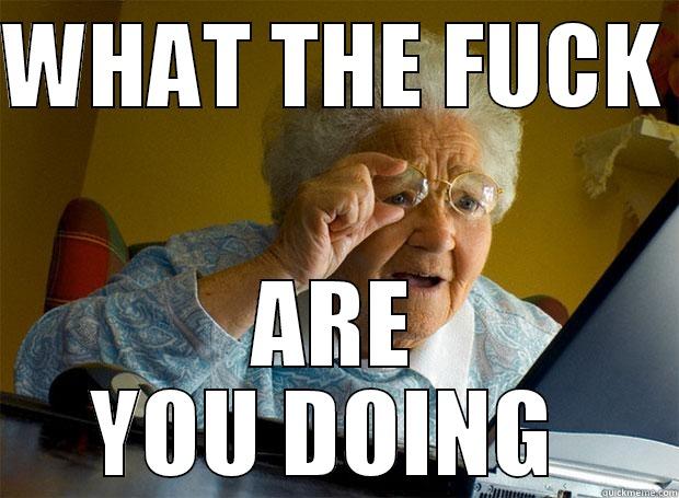WHAT THE FUCK  ARE YOU DOING  Grandma finds the Internet