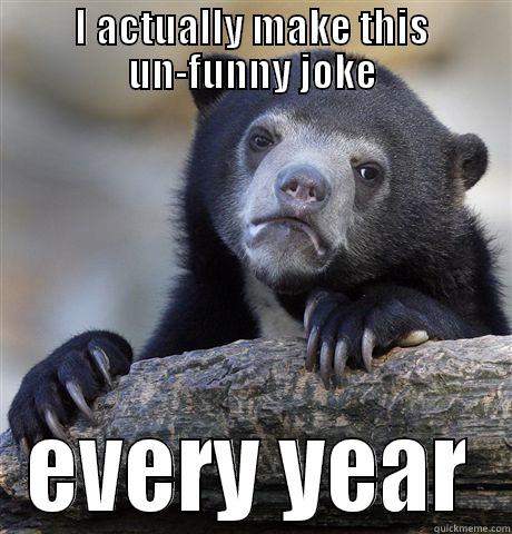 I ACTUALLY MAKE THIS UN-FUNNY JOKE EVERY YEAR Confession Bear
