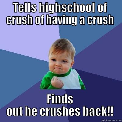 TELLS HIGHSCHOOL OF CRUSH OF HAVING A CRUSH FINDS OUT HE CRUSHES BACK!! Success Kid
