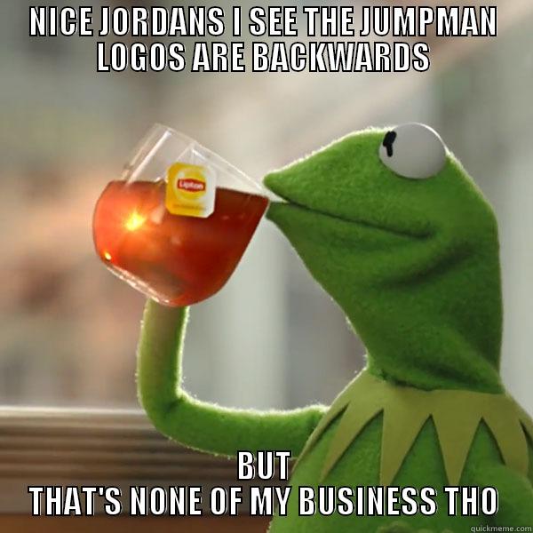 NICE JORDANS I SEE THE JUMPMAN LOGOS ARE BACKWARDS BUT THAT'S NONE OF MY BUSINESS THO Misc
