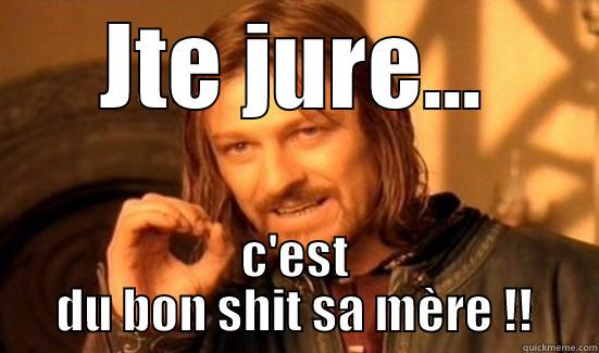 JTE JURE... C'EST DU BON SHIT SA MÈRE !! Boromir