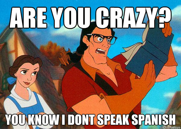 Are you crazy? You know i dont speak spanish  Hipster Gaston
