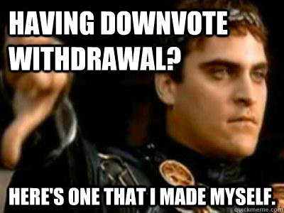 having downvote withdrawal? here's one that i made myself.  Downvoting Roman