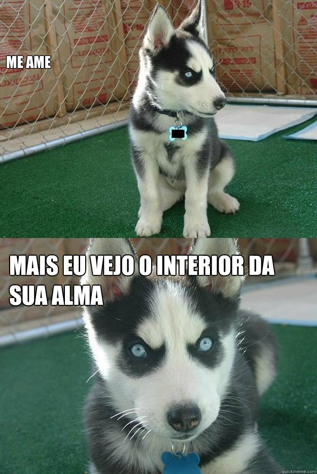 Me ame  Mais eu vejo o interior da sua alma  Insanity puppy