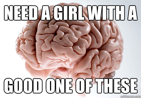 need a girl with a good one of these  Scumbag Brain