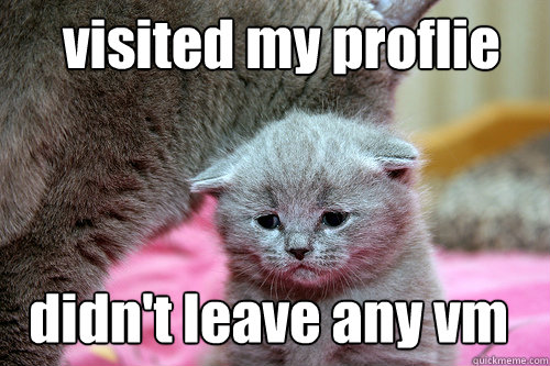 visited my proflie didn't leave any vm  