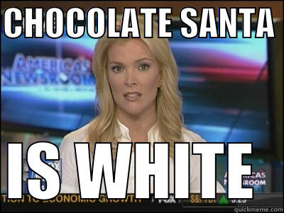CHOCOLATE SANTA   IS WHITE  Megyn Kelly