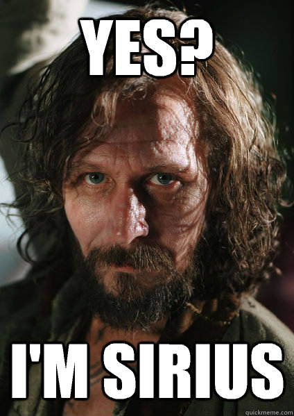 Yes? I'm Sirius - Yes? I'm Sirius  Sirius Black