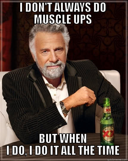 I DON'T ALWAYS DO MUSCLE UPS BUT WHEN I DO, I DO IT ALL THE TIME The Most Interesting Man In The World
