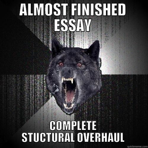 ALMOST FINISHED ESSAY COMPLETE STUCTURAL OVERHAUL Insanity Wolf