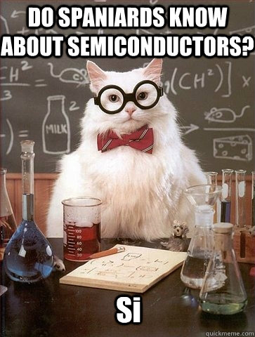 DO SPANIARDS KNOW ABOUT SEMICONDUCTORS? Si  Chemistry Cat