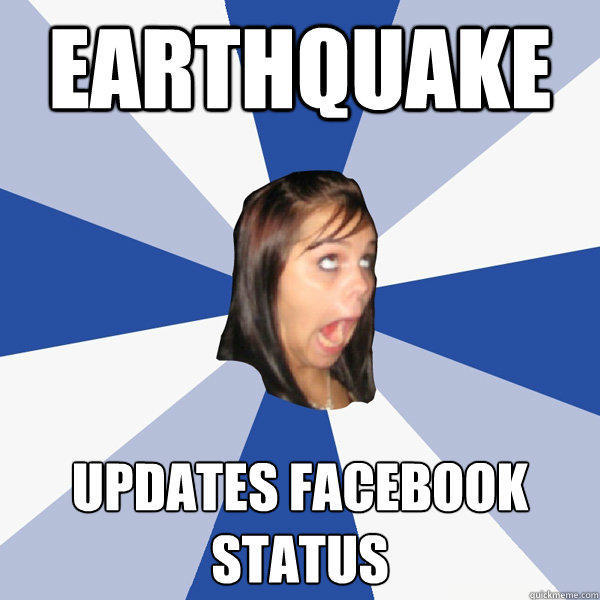 Earthquake UPDATES FACEBOOK STATUS  