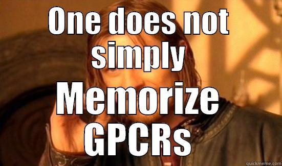 ONE DOES NOT SIMPLY MEMORIZE GPCRS Boromir