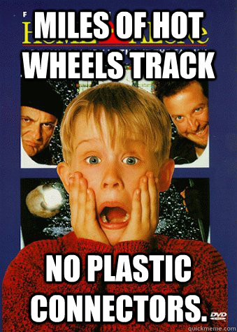 Miles of hot wheels track No plastic connectors. - Miles of hot wheels track No plastic connectors.  90s World Problem