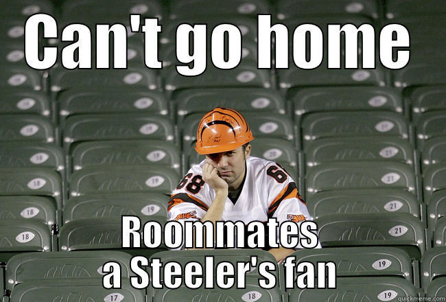 CAN'T GO HOME ROOMMATES A STEELER'S FAN Misc