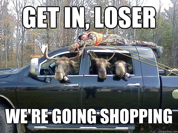 Get in, loser We're going shopping  