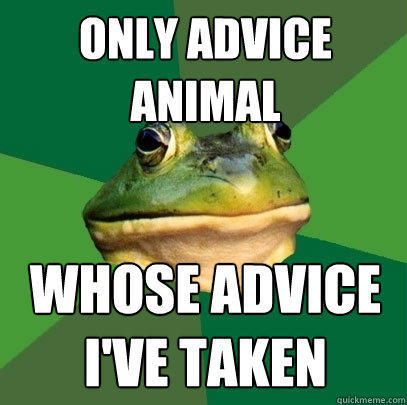 Only advice animal whose advice I've taken  