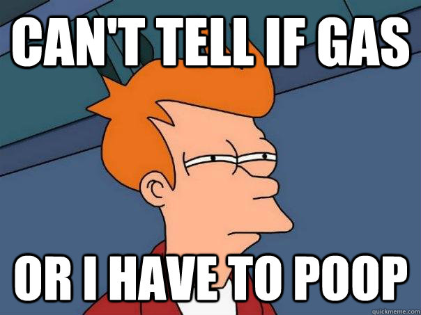 Can't tell if gas or i have to poop  Futurama Fry