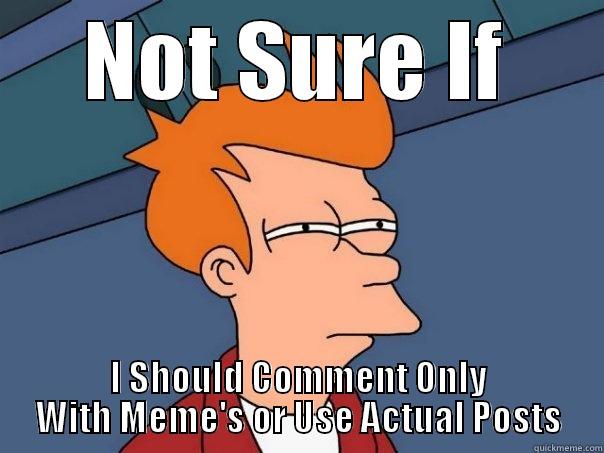 NOT SURE IF I SHOULD COMMENT ONLY WITH MEME'S OR USE ACTUAL POSTS Futurama Fry