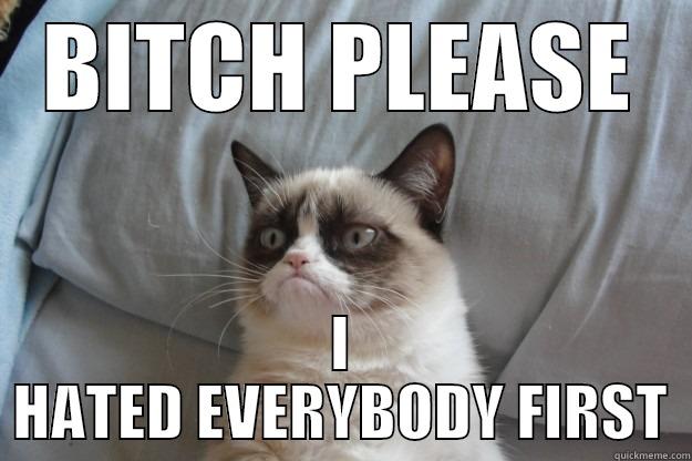BITCH PLEASE I HATED EVERYBODY FIRST Grumpy Cat