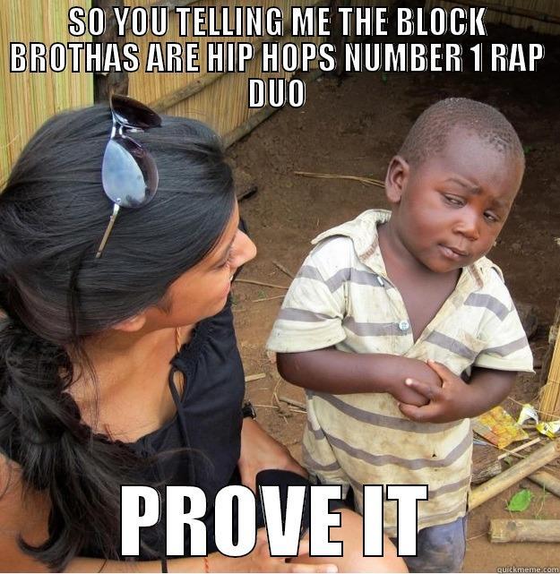SO YOU TELLING ME THE BLOCK BROTHAS ARE HIP HOPS NUMBER 1 RAP DUO PROVE IT Skeptical Third World Kid