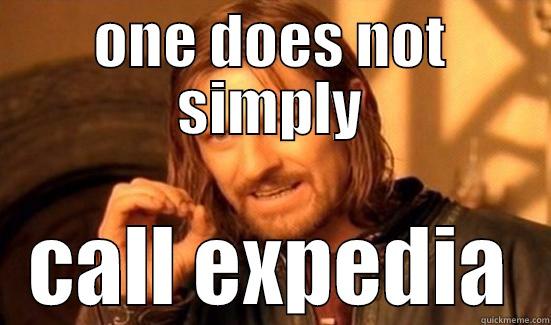ONE DOES NOT SIMPLY CALL EXPEDIA Boromir