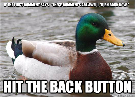 If the first comment says,  