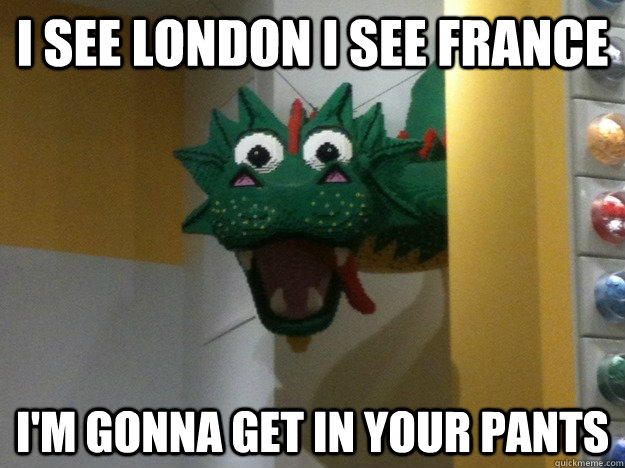 I see London i see france i'm gonna get in your pants - I see London i see france i'm gonna get in your pants  Rapey The Dragon