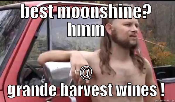 BEST MOONSHINE? HMM @ GRANDE HARVEST WINES ! Almost Politically Correct Redneck