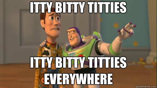 Itty Bitty titties itty bitty titties everywhere   Everywhere