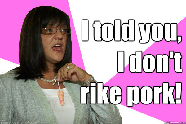 I told you, I don't rike pork!  Jen Okazaki